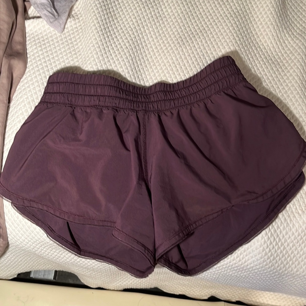 Purple lululemon shorts